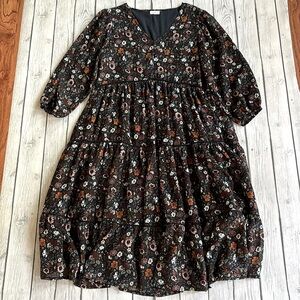 World Market Floral Midi Dress